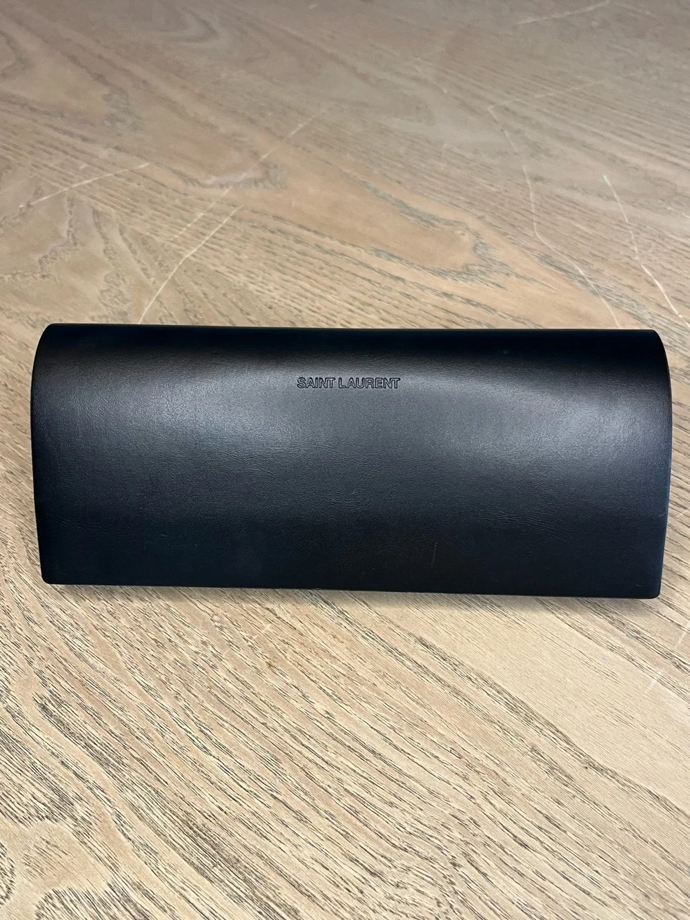 Saint Laurent Authentic YSL Leather Glasses Case Eyeglass Sunglass Black